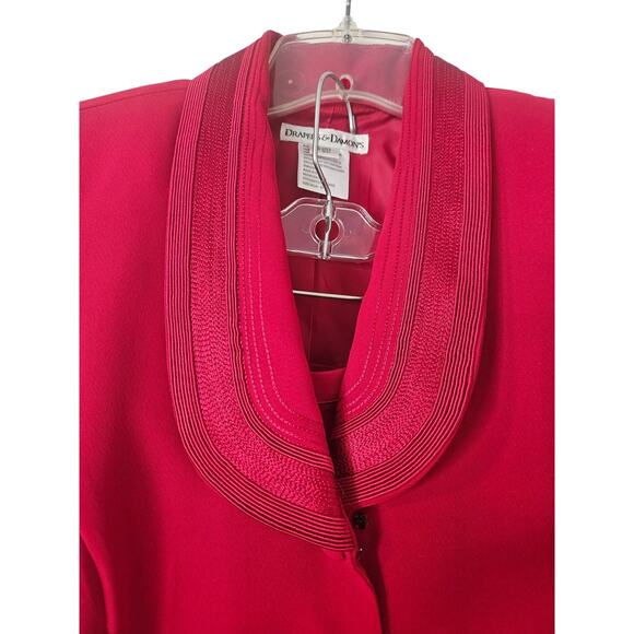 Women's Draper's & Damon's Red 2 piece Suite Size 10 - Picture 2 of 9
